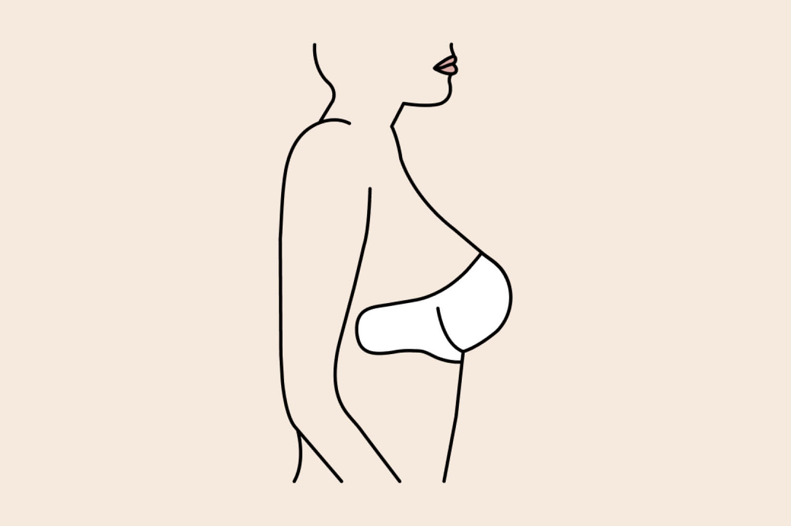 illustration of adhesive bra