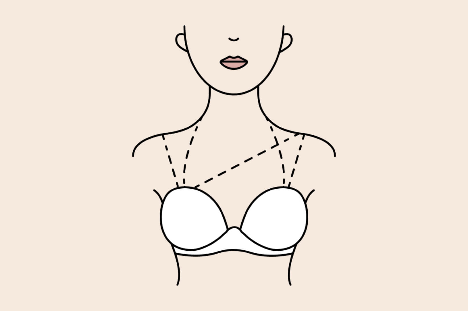illustration of convertible bra