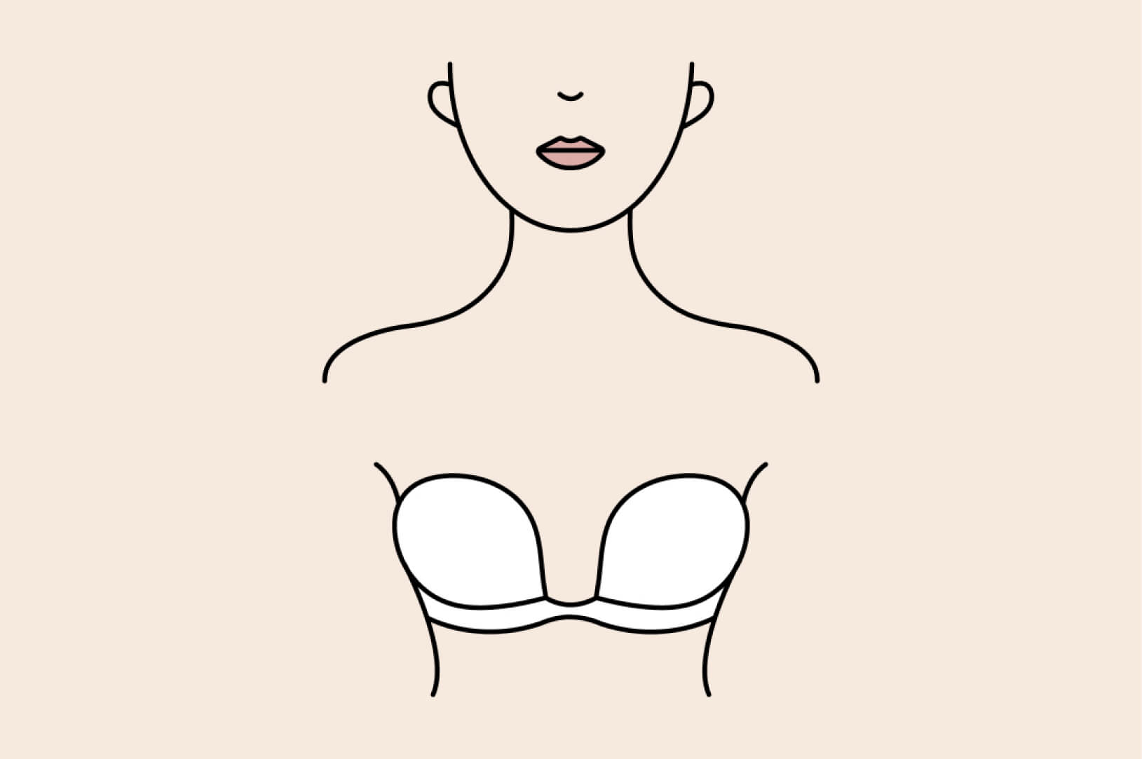 illustration of plunging bra
