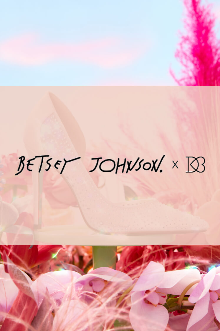 high heel shoe and flowers with betsey johnson x db overlay