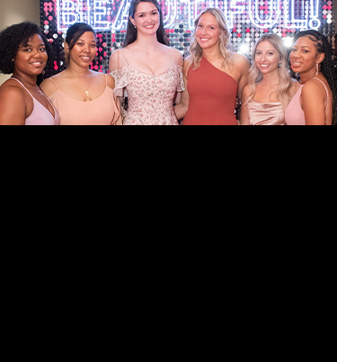 group of women at a david's bridal event