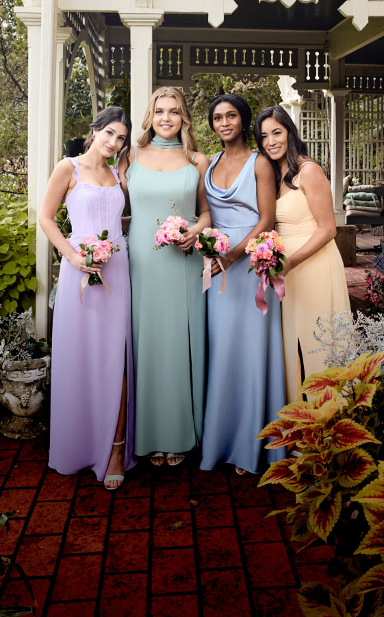 where to buy same color different style online dresses bridesmaid