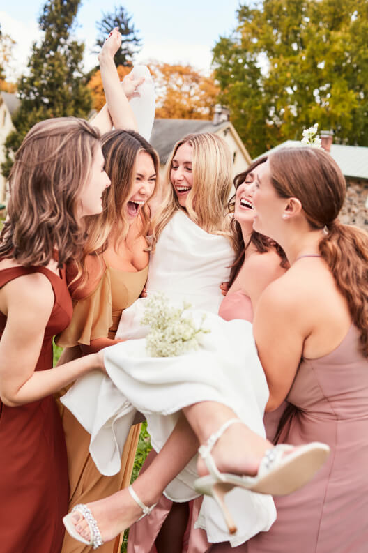 Mismatch Bridesmaid Dresses Same Colour Different Styles