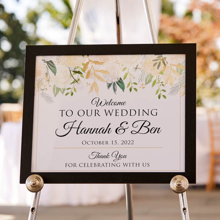 welcome to wedding sign