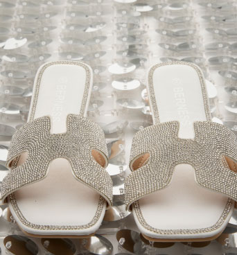 closeup of sparkly shoe